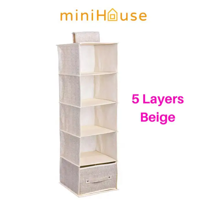 H2u Hanging Wardrobe Organizer Free Drawer Closet Organizer