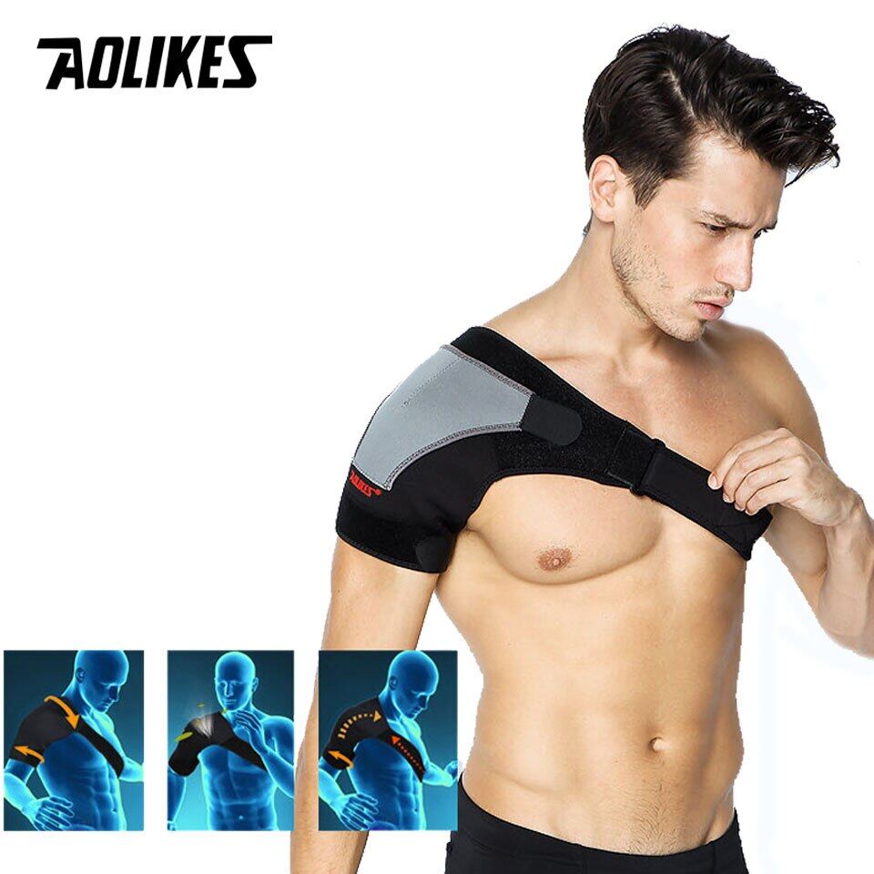 AOLIKES Adjustable Left Right Shoulder Support Bandage Protector Brace Joint Pain Injury Shoulder Strap Guard Strap Wrap Belt