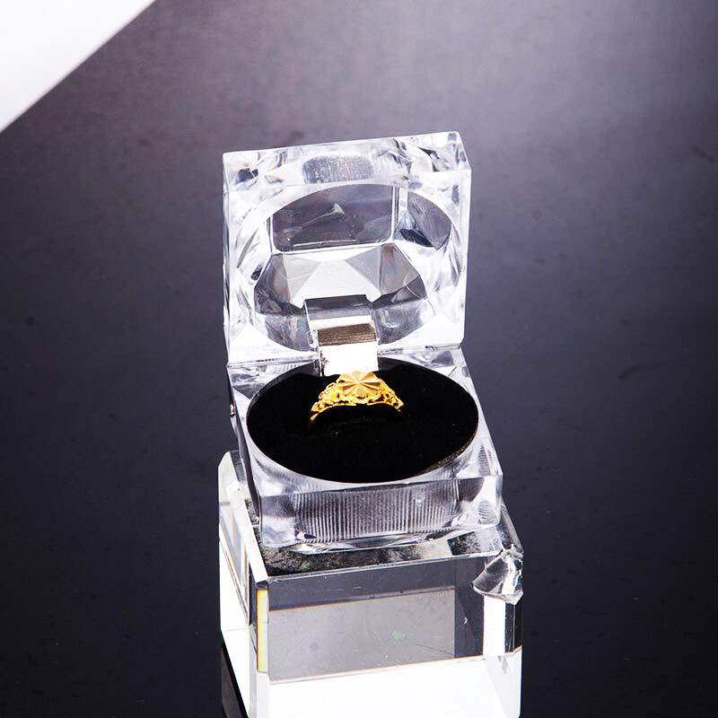Crystal Box Ring Box Cube Acrylic Gift Box