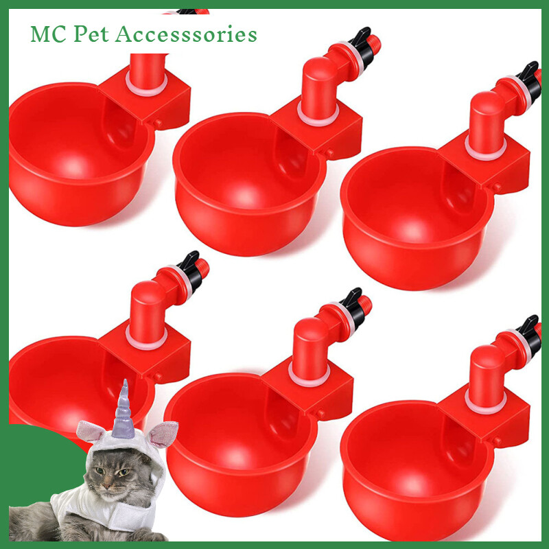 6pcs Chicken Drinking Bowl Poultry Automatic Drinking Fountain Drinking Cup For Ducks Turkeys Birds