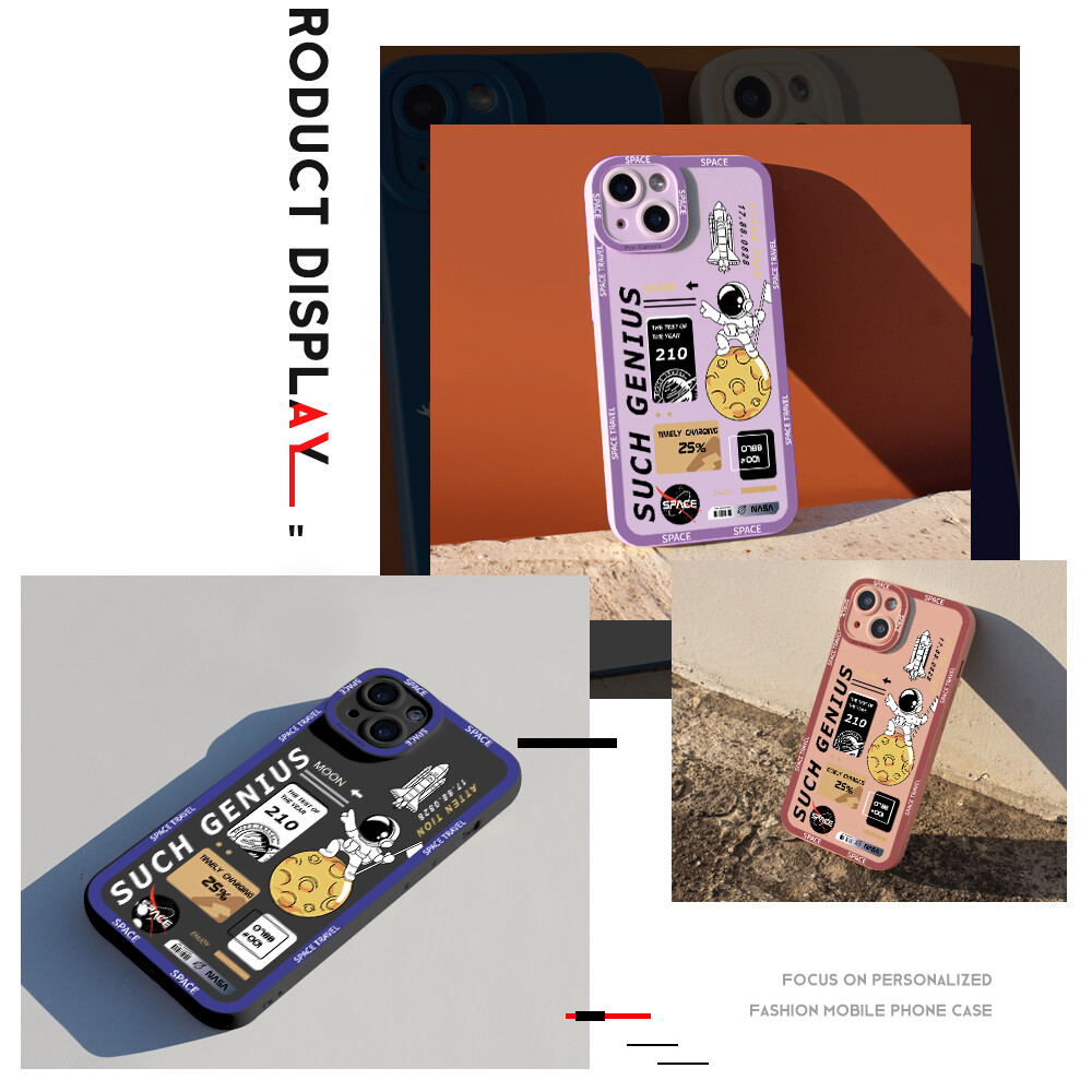 UCUC Case For Xiaomi Redmi Note 7 Note7 Pro Note 8 Pro redmi note8 Phone Case Cartoon Space Astronaut Soft Rubber Cellphone New Full Cover Camera Protection Shockproof Case