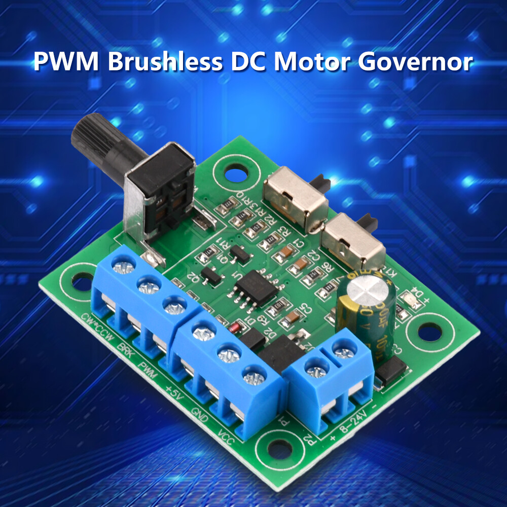 pcbfun DC8-24V PWM brushless DC motor speed regulator driver motor speed control board forward and reverse controller 18KHZ