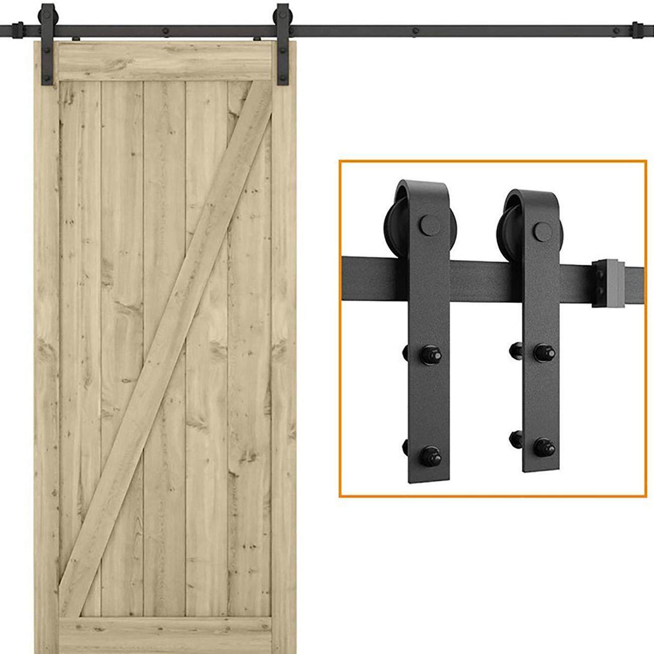 【Sliding door accessories】Sliding Barn Door Hardware Track Kit Antique