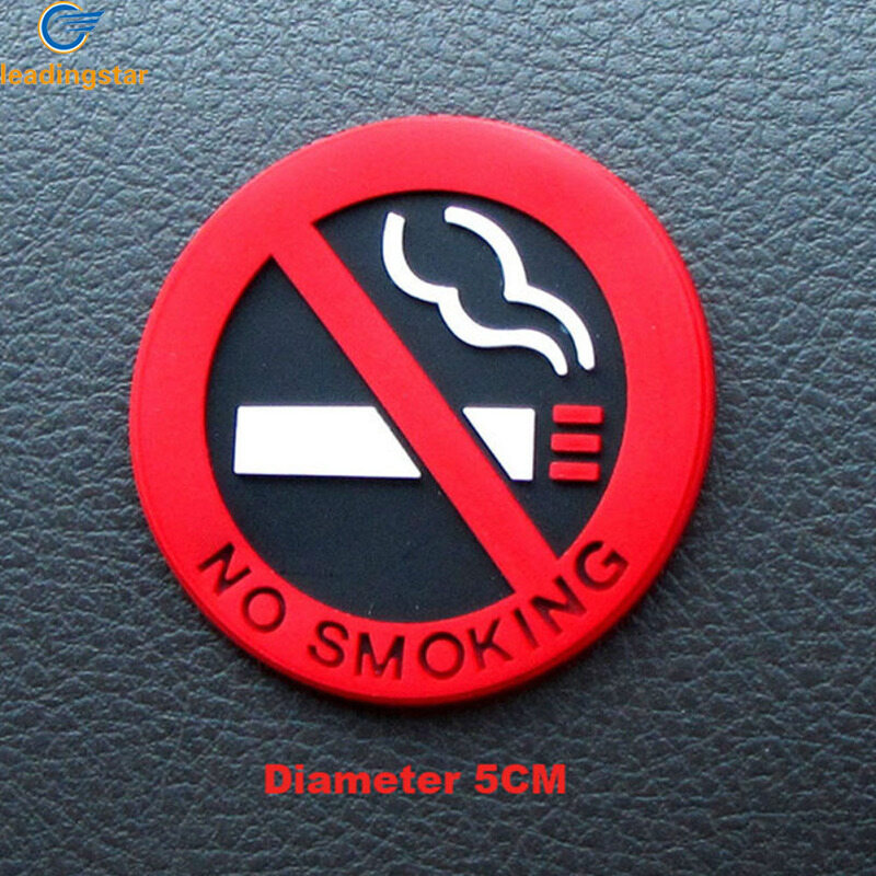 LeadingStar Fast Delivery No Smoking Car Stickers Styling Round Red Sign Vinyl Sticker