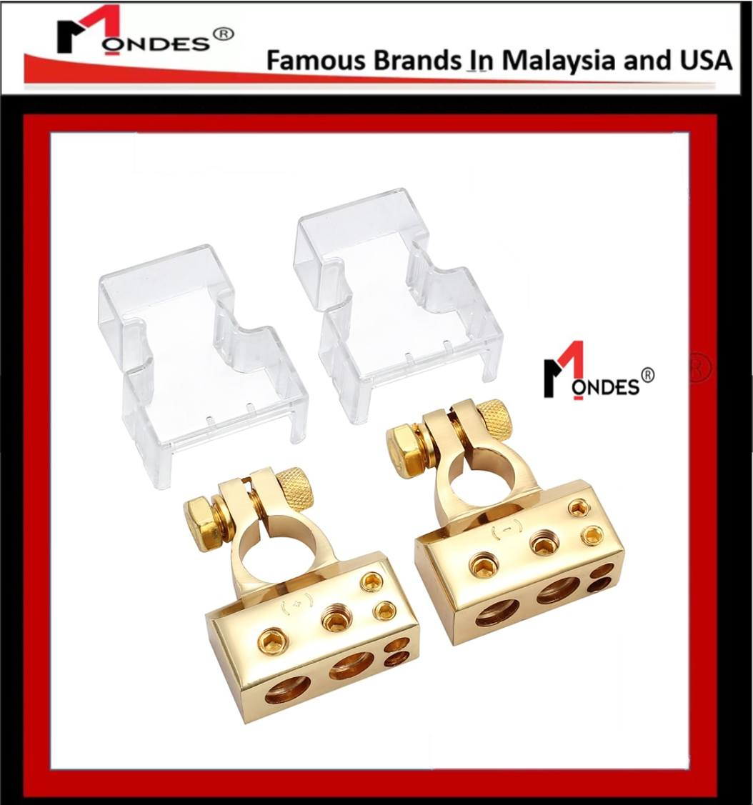4/8 Gauge Gold Auto Car Battery Terminal Terminals (1 Pair) Lazada