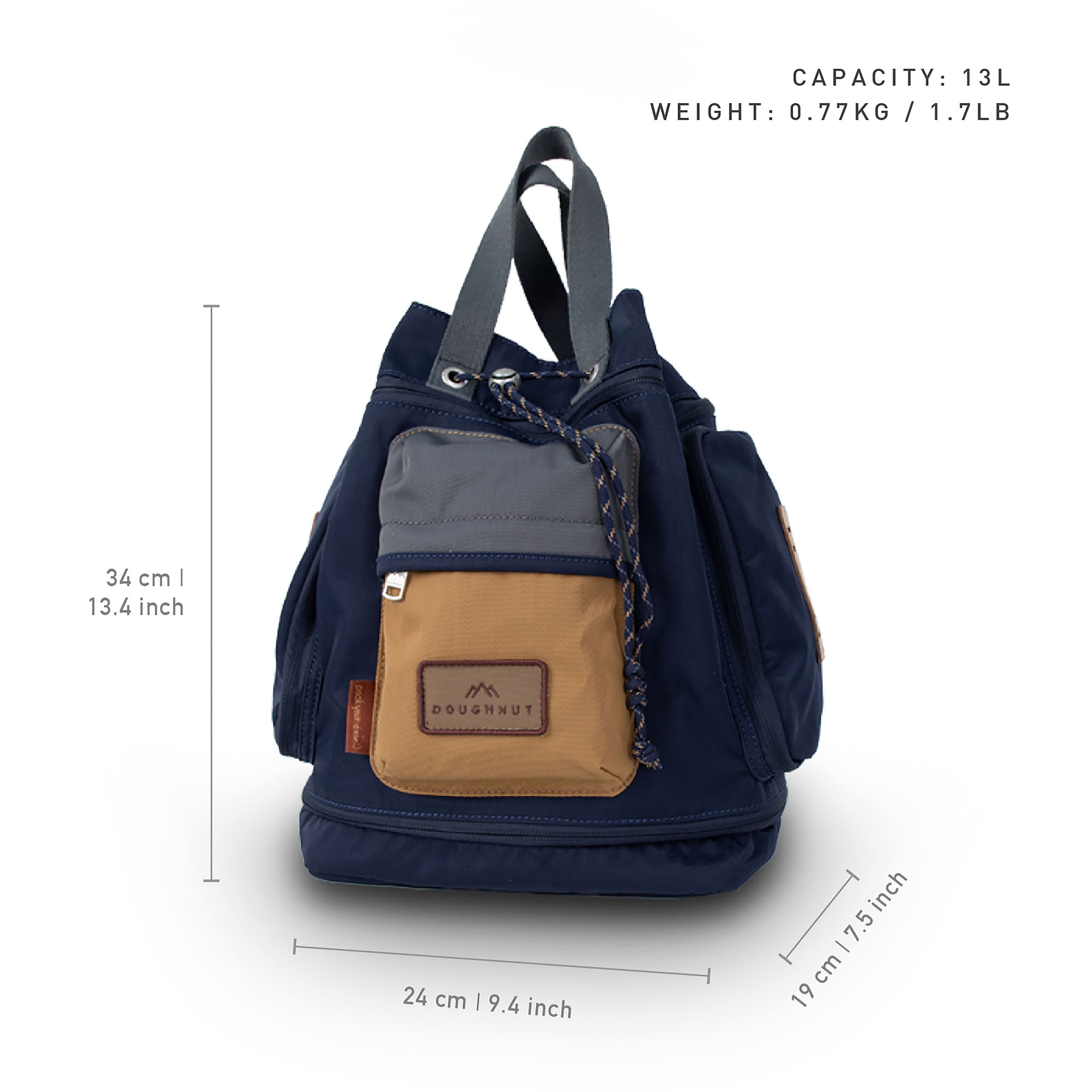 Doughnut Pyramid Happy Camper Series 13L 2-in-1 Hanging Toiletry