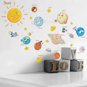 Education Solar System Planets Wall Sticker Space Universe Kid