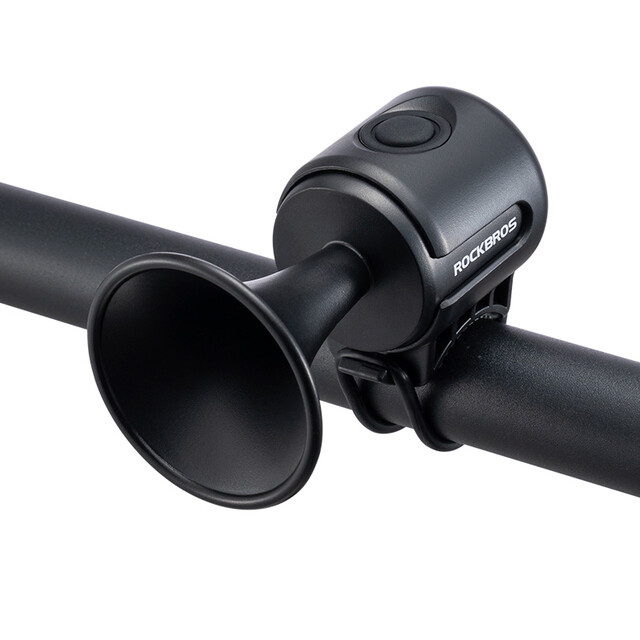 Rockbros bike bell electronic loud horn abs 120db safety electric bell ipx4 speaker alarm bicycle handlebar warning bell