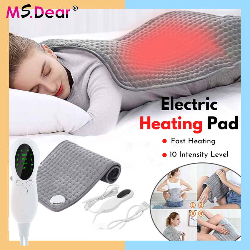 Đệm Sưởi Điện Chăn Trị Liệu 10 Lần Điều Khiển Nhiệt Độ Ổn Định Nén Nóng Vai Lưng Cột Sống Tử Cung Giữ Ấm