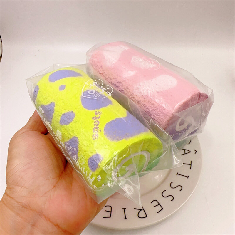 PU đàn hồi chậm Squishy trứng cuộn giải nén mềm mô phỏng bánh trang trí văn phòng đồ chơi đồ chơi xả stress