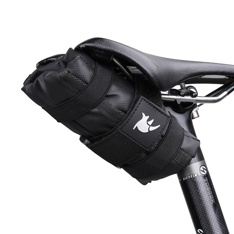 Rhinowalk Bicycle Bag Tool Bag Top Front Tube Frame Bag Burrito Pack Pouch Cycling Accessories Black MTB Bike Road Bike Rear Tool Kits