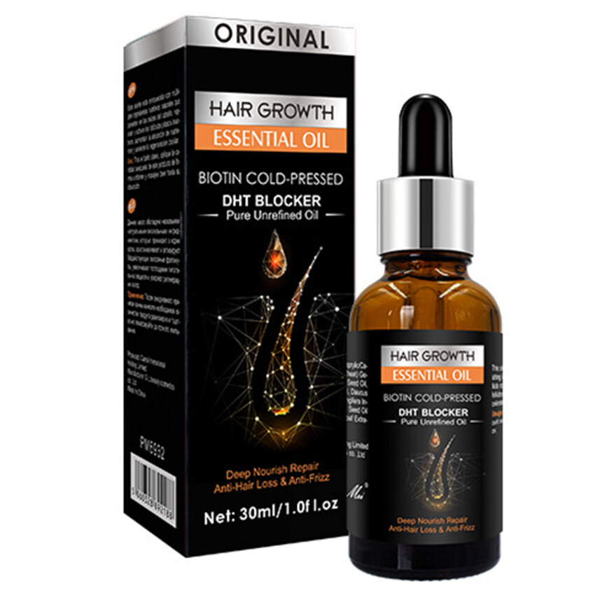Hair Growth Essential Oil Biotin ColdPressed DHT Blocker และ Hair