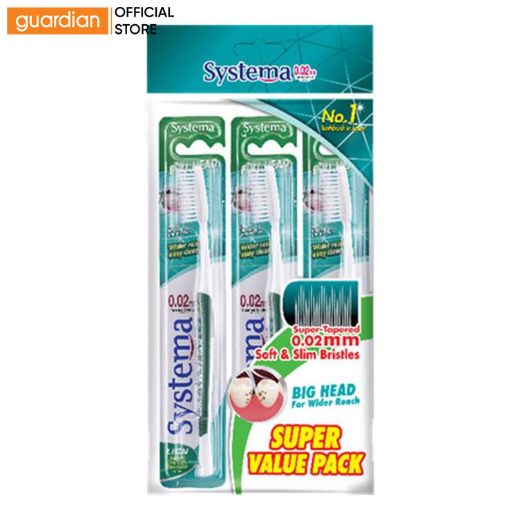 Systema Essential Clean Toothbrushes - Full Head 3's | Lazada