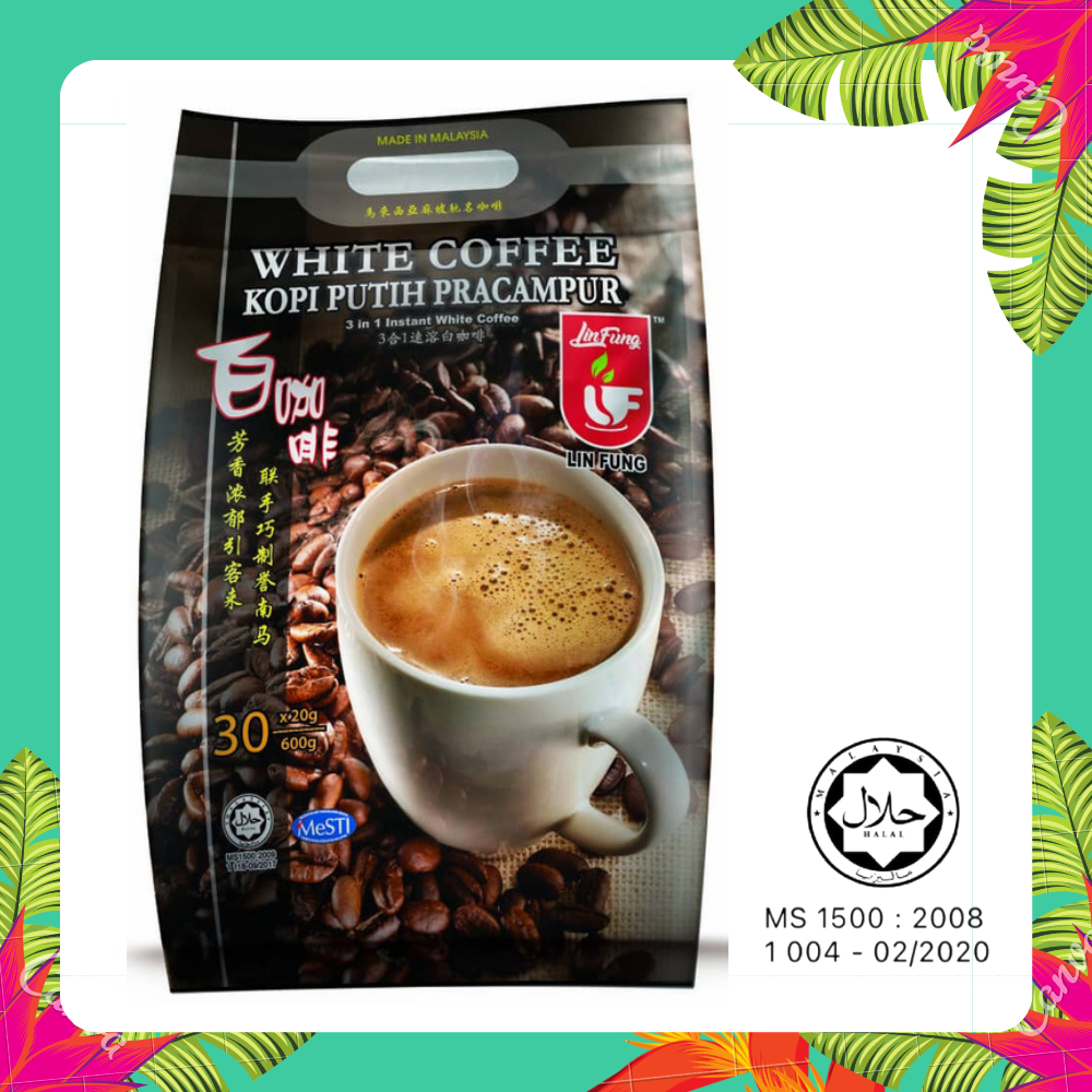 LIN FUNG 3 In 1 Coffee White Coffee Kopi Susu 15 Sachets X 40g Kopi ...