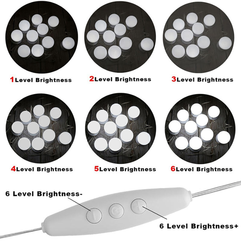 Fkend Hollywood Style LED Bulbs Vanity Makeup Dressing Table USB Mirror Lights Kit