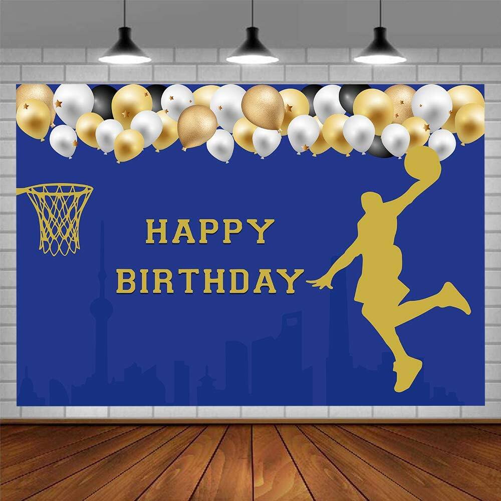 Basketball Photography Backdrop Slam Dunk Sports Theme Happy Birthday