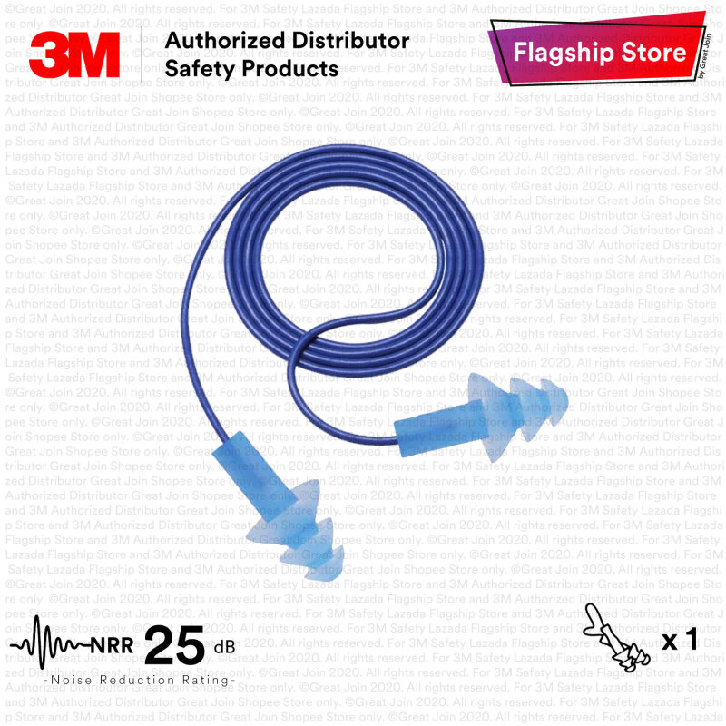 3M 1292 Reusable Earplugs With Plastic Cord NRR 25 dB/ Made in Brazil/ EP_ PSD_
