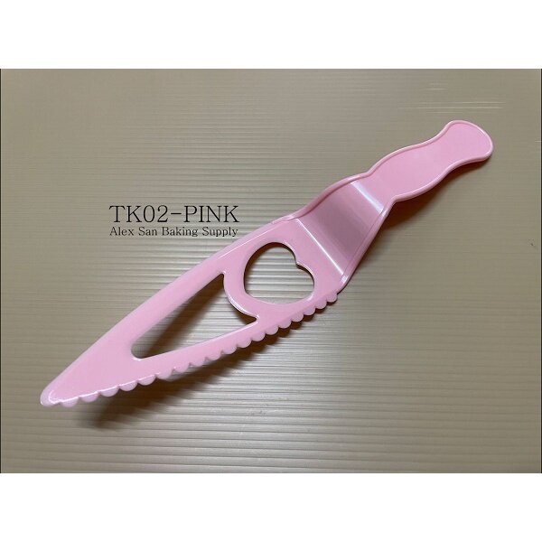 Transparent Plastic Cake Knife Cake Slicer / Cake Cutter/Pink Plastic T