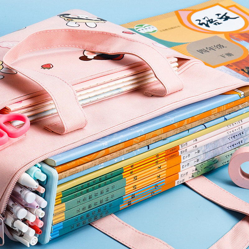 AMILA elementary school students' load-reducing ridge protection handbag Korean version of large-capacity book bag book storage bag remedial bag