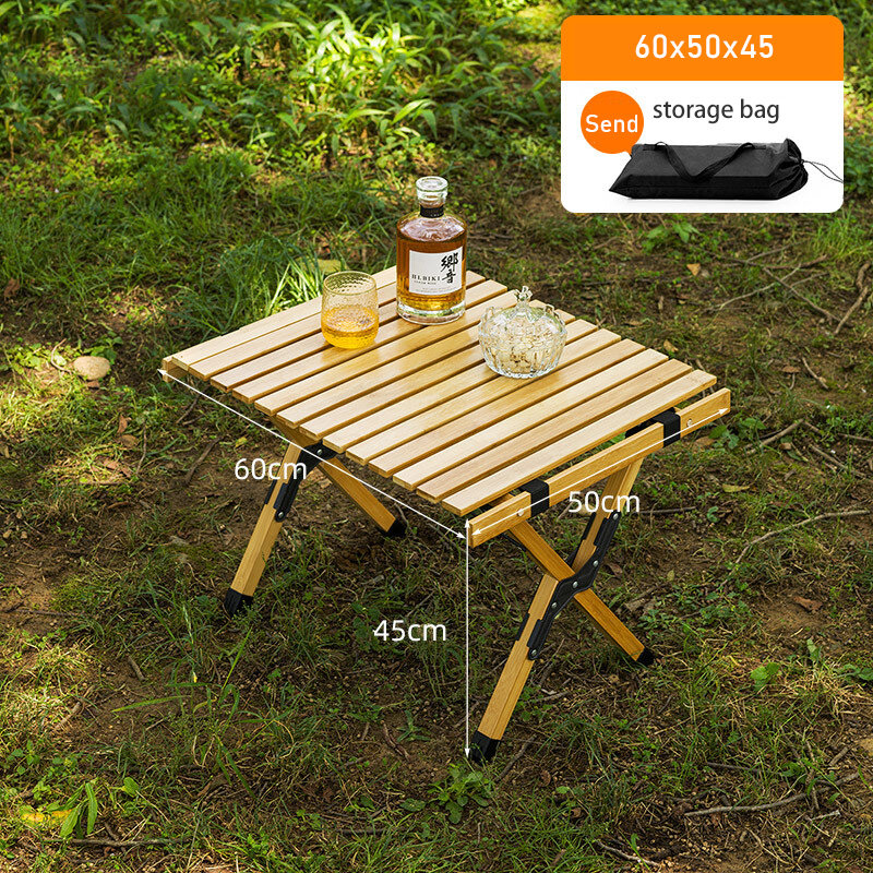 Outdoor tables and chairs set folding table picnic table portable camping table courtyard solid wood camping picnic.