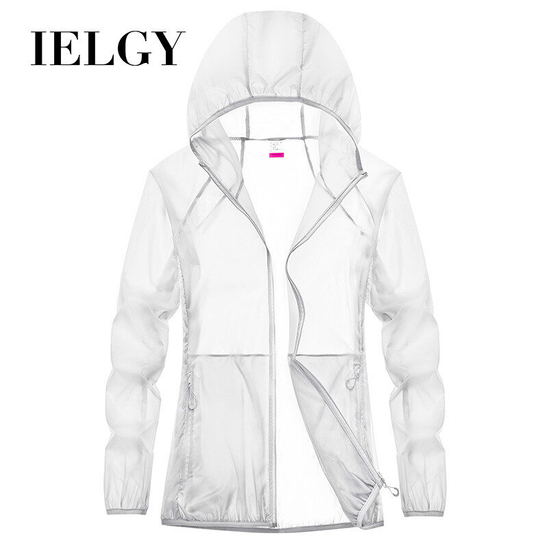IELGY Men's sun protection clothing summer ultra-thin breathable skin windbreaker professional fishing outdoor lightweight shirt sun protection clothing