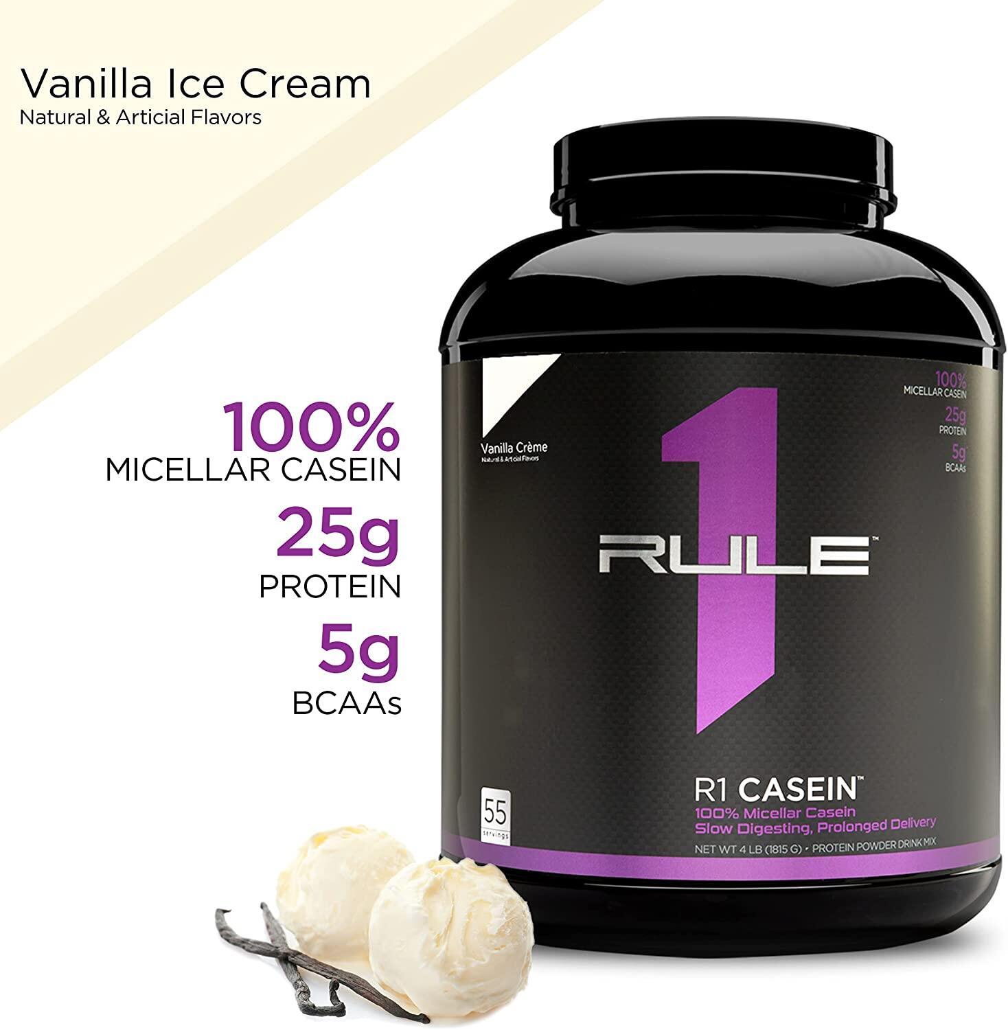 R1 Rule 1 Casein Whey Protein, Protein Night Time Recovery, Bedtime