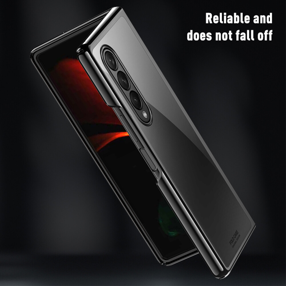 For Galaxy Z Fold 3 5G Case Folding Protective Cover Hard PC Bumper Transparent Front Back Protection For Samsung Galaxy Z Fold3 Transparent Case