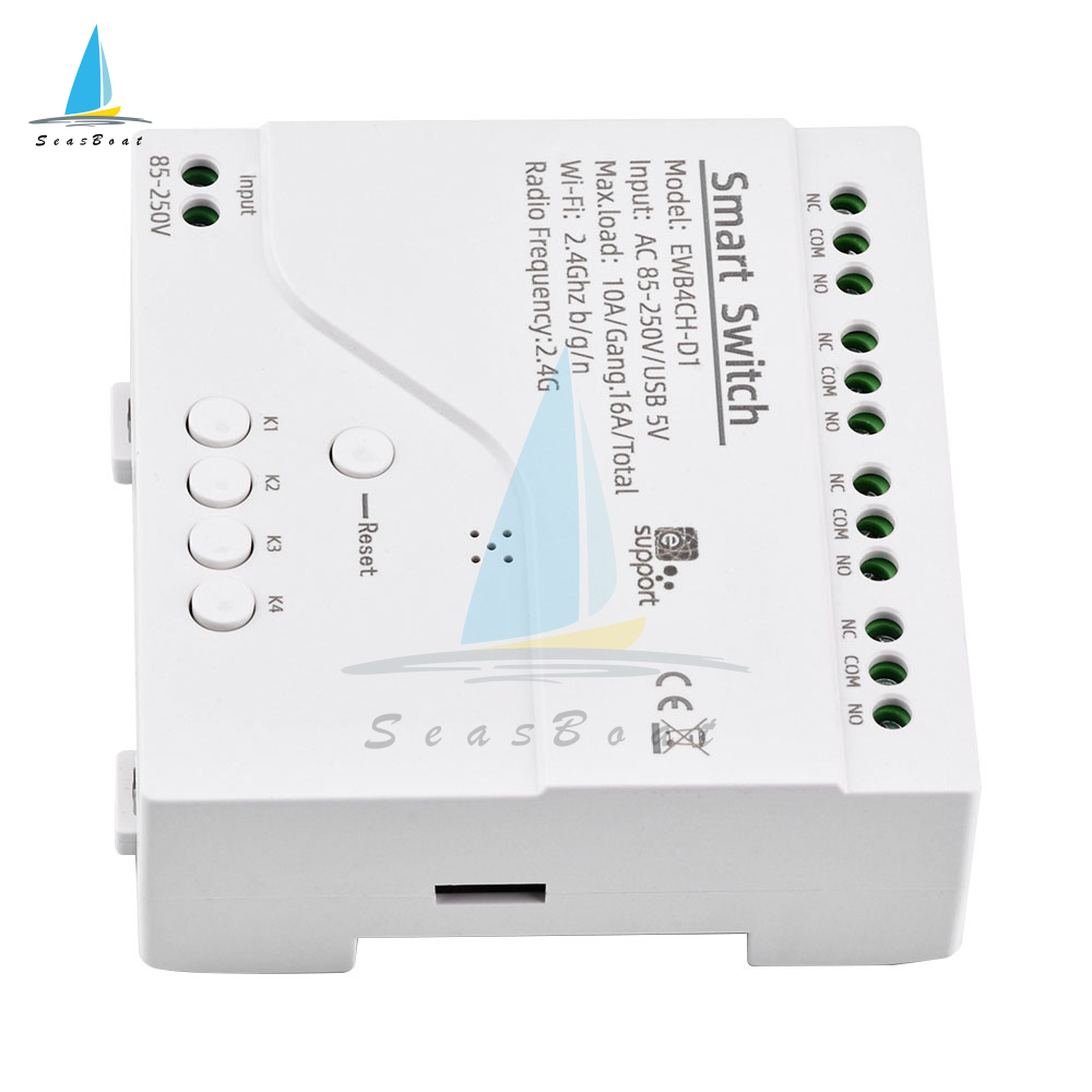 [Seasboat] Portable Wireless Remote Control WiFi Intelligent Switch AC85-250V Receiver Smart Home Auto Module Wifi Switcher