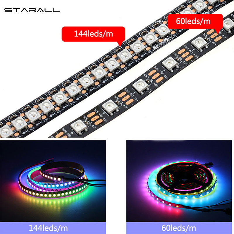 StarALL Đèn LED Đầy Màu Sắc Led Pixel Dải Đèn WS2812B DC5V Tự Làm PCB Không Thấm Nước
