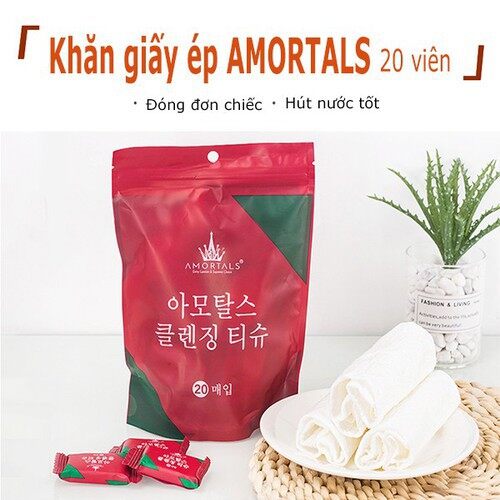 Gói 20 khăn giấy nén đa năng hàn quốc
