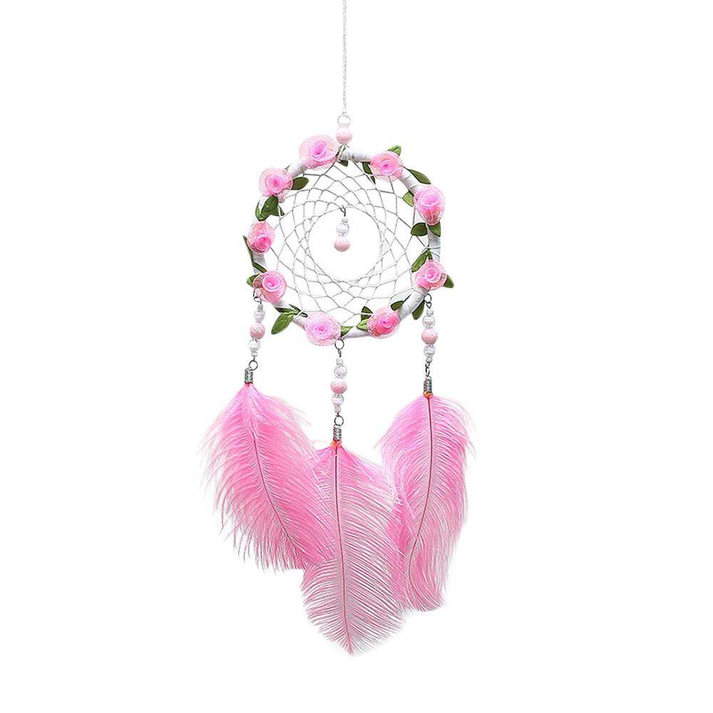 Senteniced Tay Dreamcatcher Lông Đèn Ngủ Xe Treo Tường Phòng Trang Trí Nhà