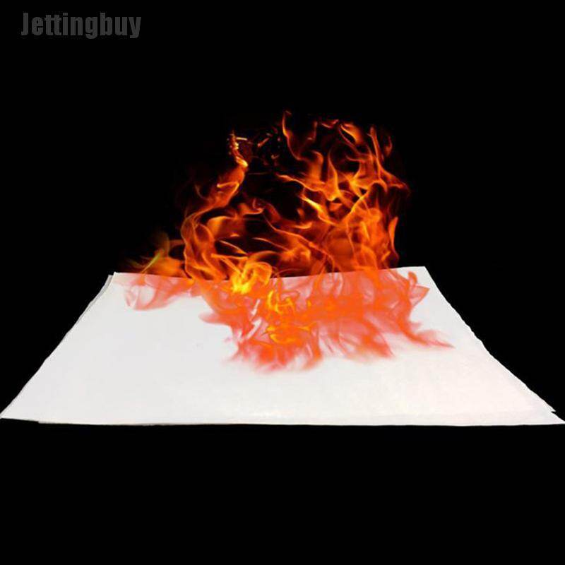 [Jettingbuy] 10Pcs 20*10cm Fire Paper Flash Flame Paper Fire Paper Magic Props Effect Shock