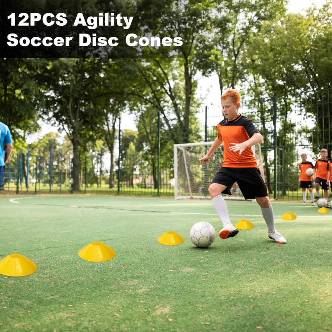 Sports Speed Agility Training Set 12 Disc Cones 4 Steel Stakes And Agility Ladder For Football - View #5