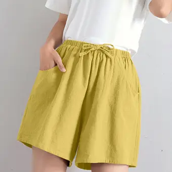womens high waisted linen shorts