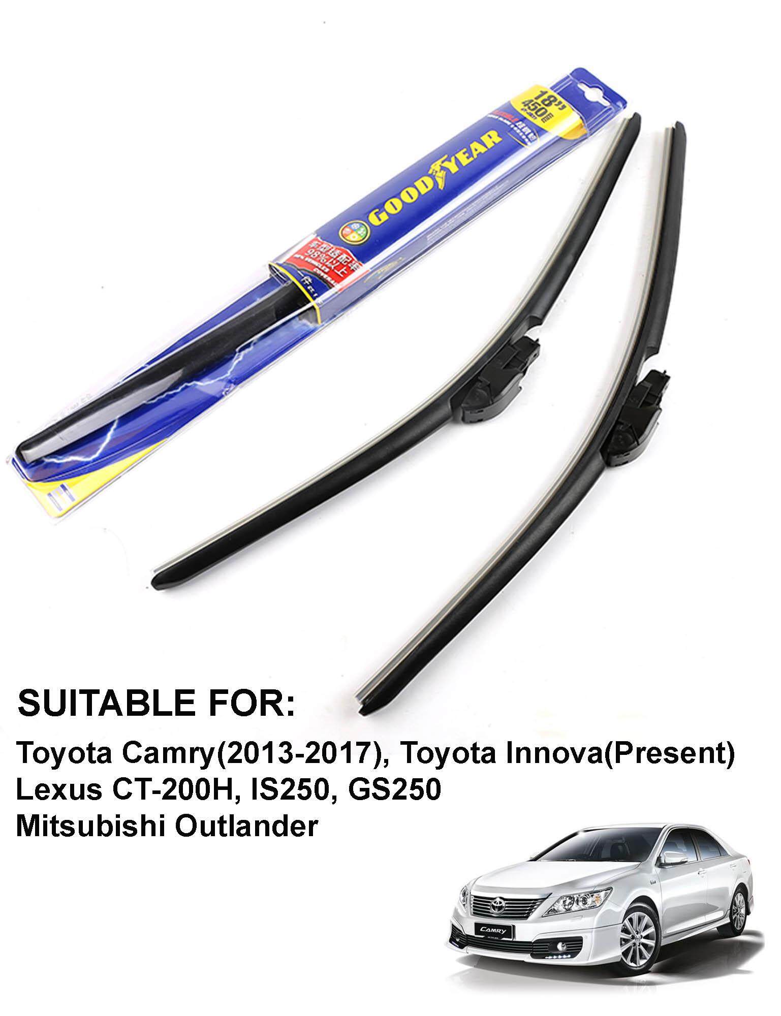 Goodyear Windshield Wipers >> Goodyear Soft Wiper Blade Natural Rubber 18 26 For Toyota Camry 2013 2017 Innova 2017 Lexus Ct 200h Is250 Gs250 Mitsubishi Outlander Goodyear Windshield Wipers >> Goodyear Soft Wiper Blade Natural Rubber 18 26 For Toyota Camry 2013 2017 Innova 2017 Lexus Ct 200h Is250 Gs250 Mitsubishi Outlander