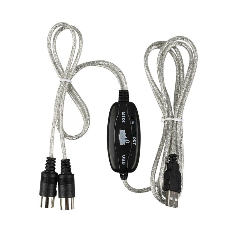 MIDI to USB Cable Converter Connector PC to Synthesizer Music Keyboard Adapter for Home Music Studio Malaysia
