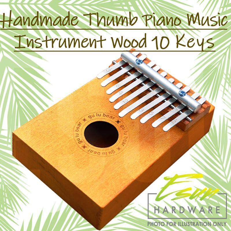 Handmade Mbira /Kalimba /Thumb Piano Acoustic Finger Piano Music Instrument Mahogany Wood 10 Keys Malaysia