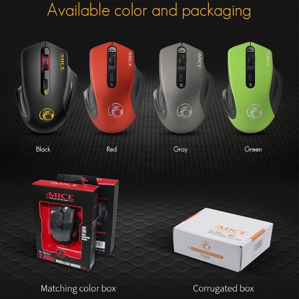 RYRA Wireless Bluetooth Mouse Gaming 2.4G 1600DPI Wireless Mouse Optical Mute Mouse For MacOS Computer Laptop PC Macbook Gaming