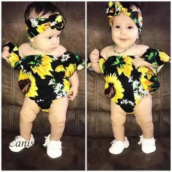 baby girl sunflower outfit