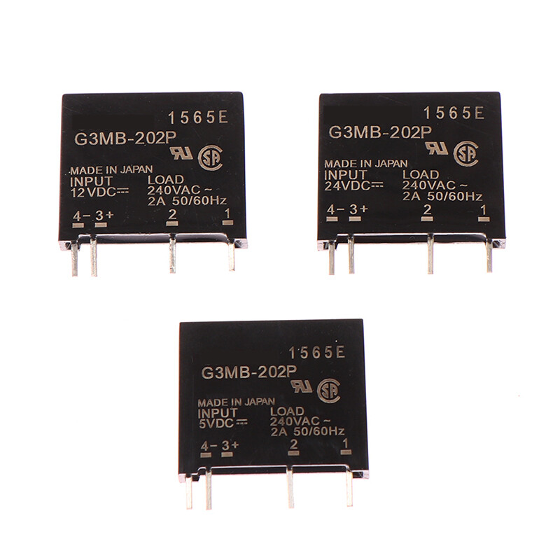 MREDL 1Pc 5V 12V 24V DC-AC Solid State Relay Module G3MB-202P-5VDC PCB SSR AC 240V 2A Snubber Circuit Resistor Relay Switch