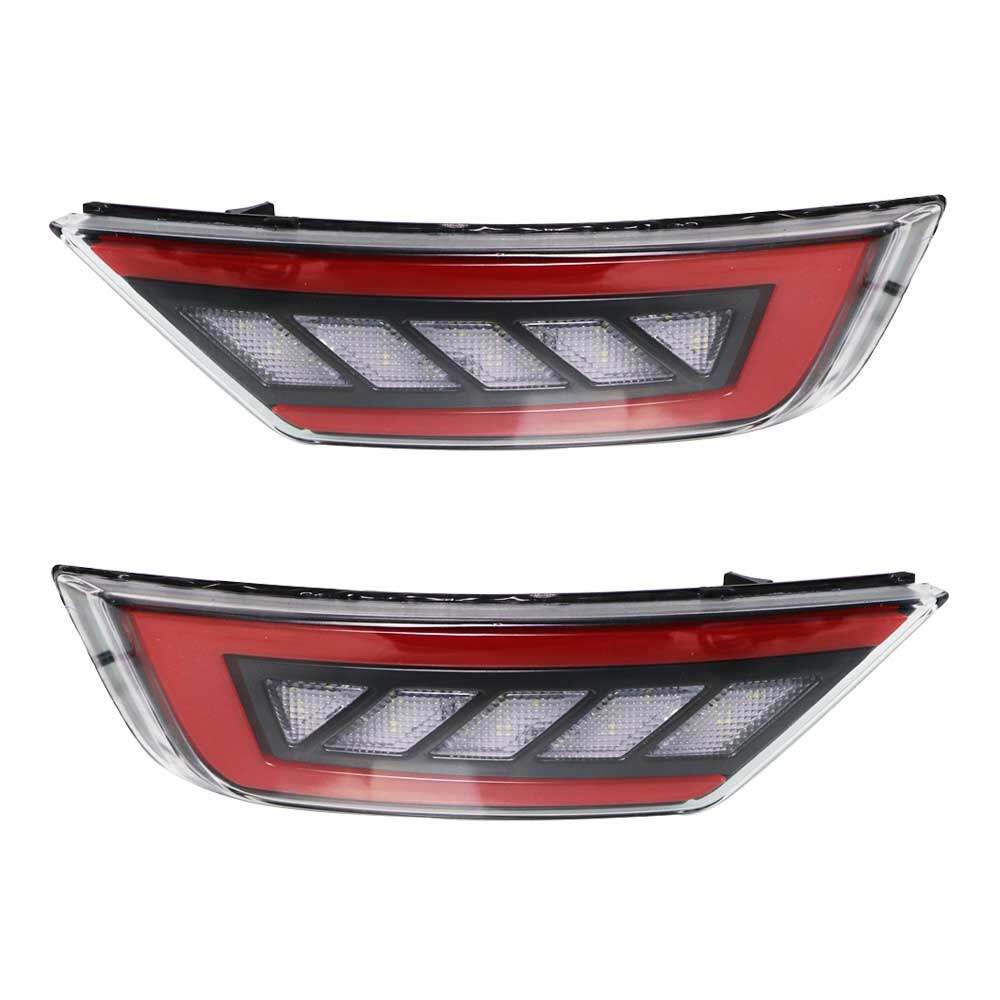 2pcs led rear bumper reflector lights for ford focus hatchback 2009 - 2013 for ford focus 2 mk2 escape kuga rear signal fog lamp