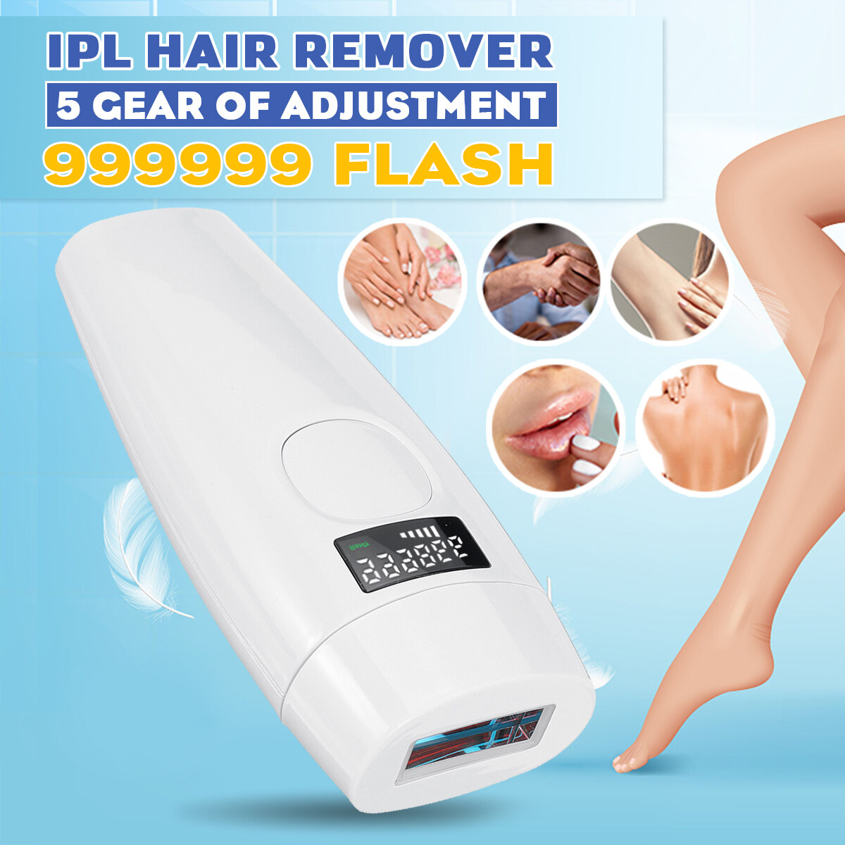 999999 Flashs 5 Modes Fast Flash IPL Laser LCD Screen Permanent Hair Removal  Face Body Remover Painless | Lazada