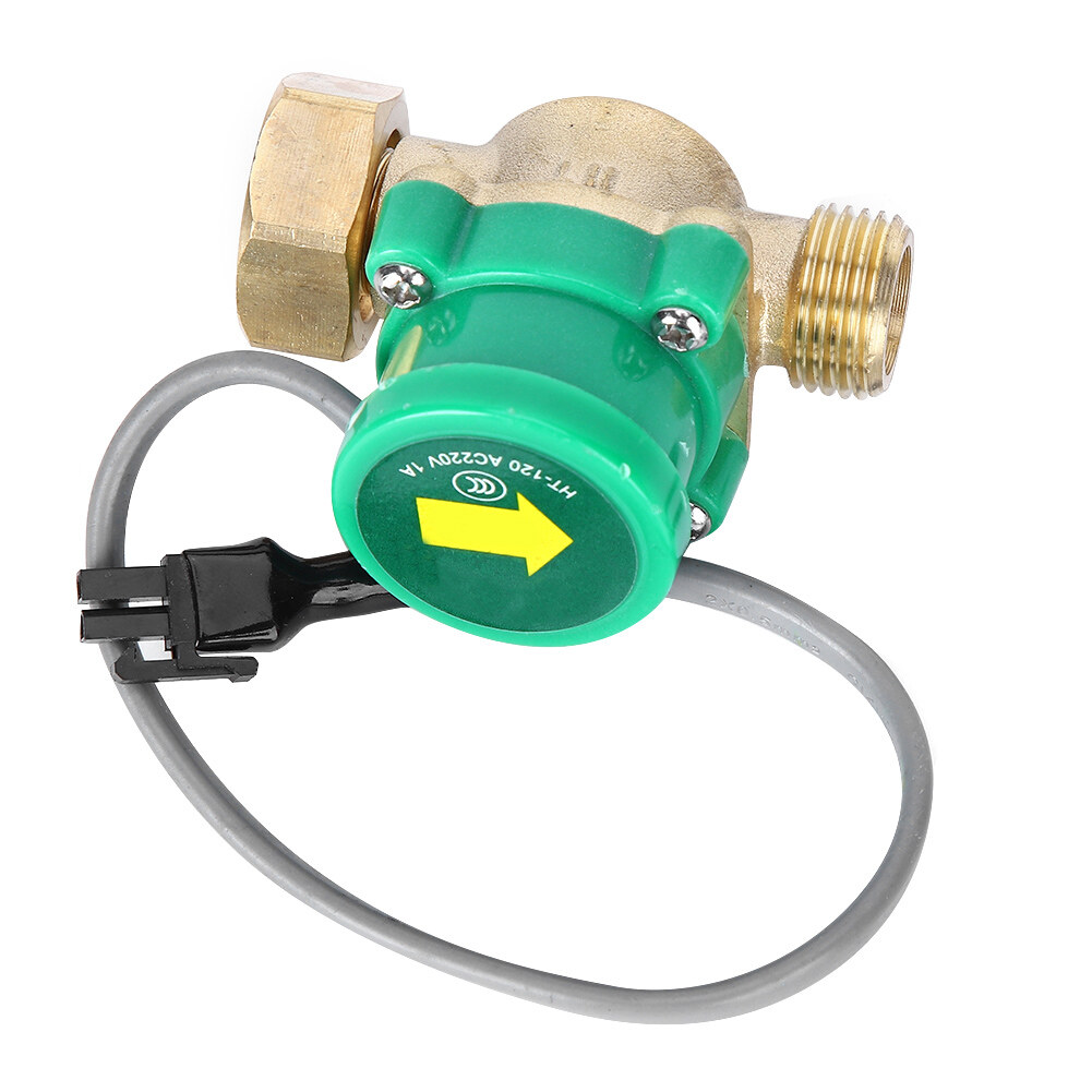 HT-120 Cảm Biến Lưu Lượng Máy Bơm Nước 6-4 AC220V Bơm Tăng Áp Đường Ống Công Tắc Dòng Chảy, G3/4"