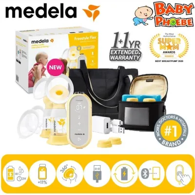 Medela Freestyle Flex Double Electric Rechargeable Breastpump Breast Pump - 2 Years Local Warranty