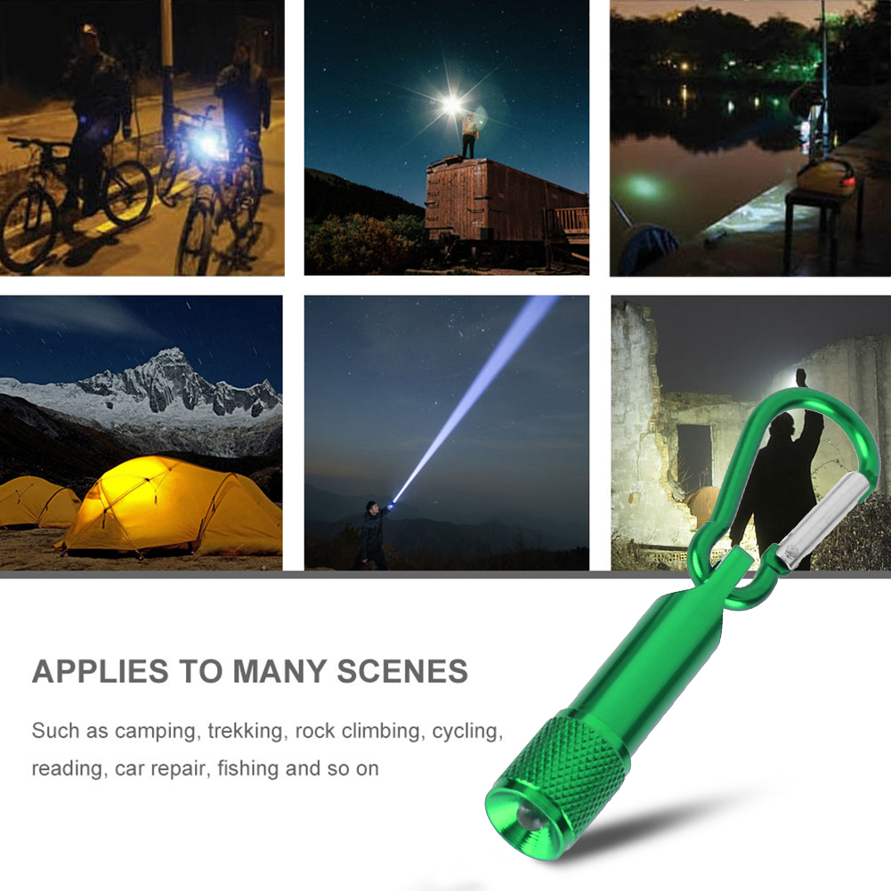 Cầm Tay Mini LED Carabiner Đèn Ngoài Trời Cắm Trại Pocket Torch Ánh Sáng Với Keychain