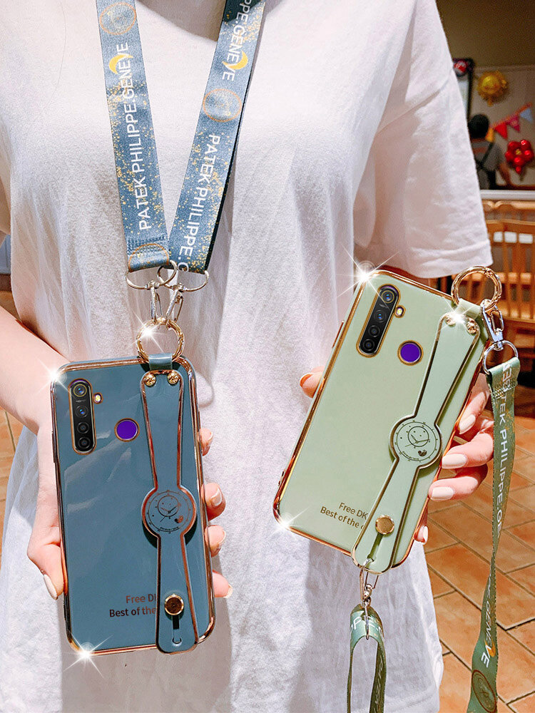 BRAND SET Cover Per Oppo Realme 5 Pro | Vetro Temperato Posteriore + Bordo In TPU Morbido - Cielo Stellato Viola - 2
