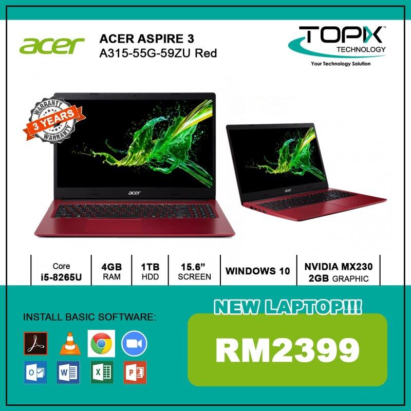 ACER ASPIRE 3 A315-55G-59ZU Red Malaysia