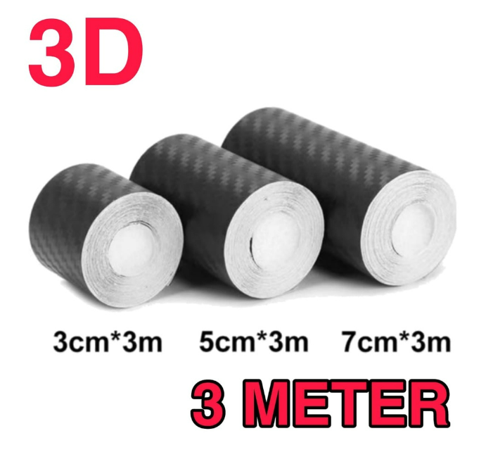 5D Carbon Fiber Black Car Bumper Door Guard Protection Film Car Door