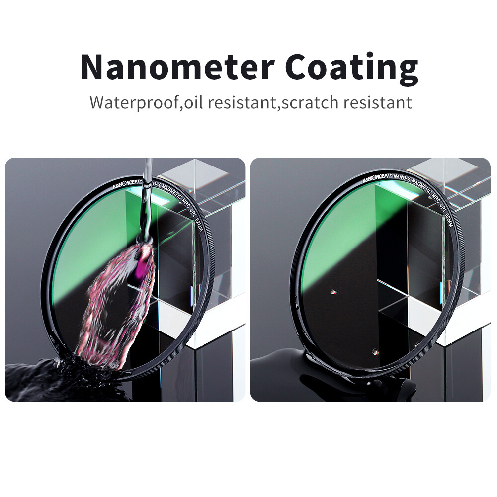 K&F Concept Magnetic HD CPL Nano-x Camera Filter with Lens Cap Circular Polarizeing Multi-Layer Coatings 49mm52mm 58mm