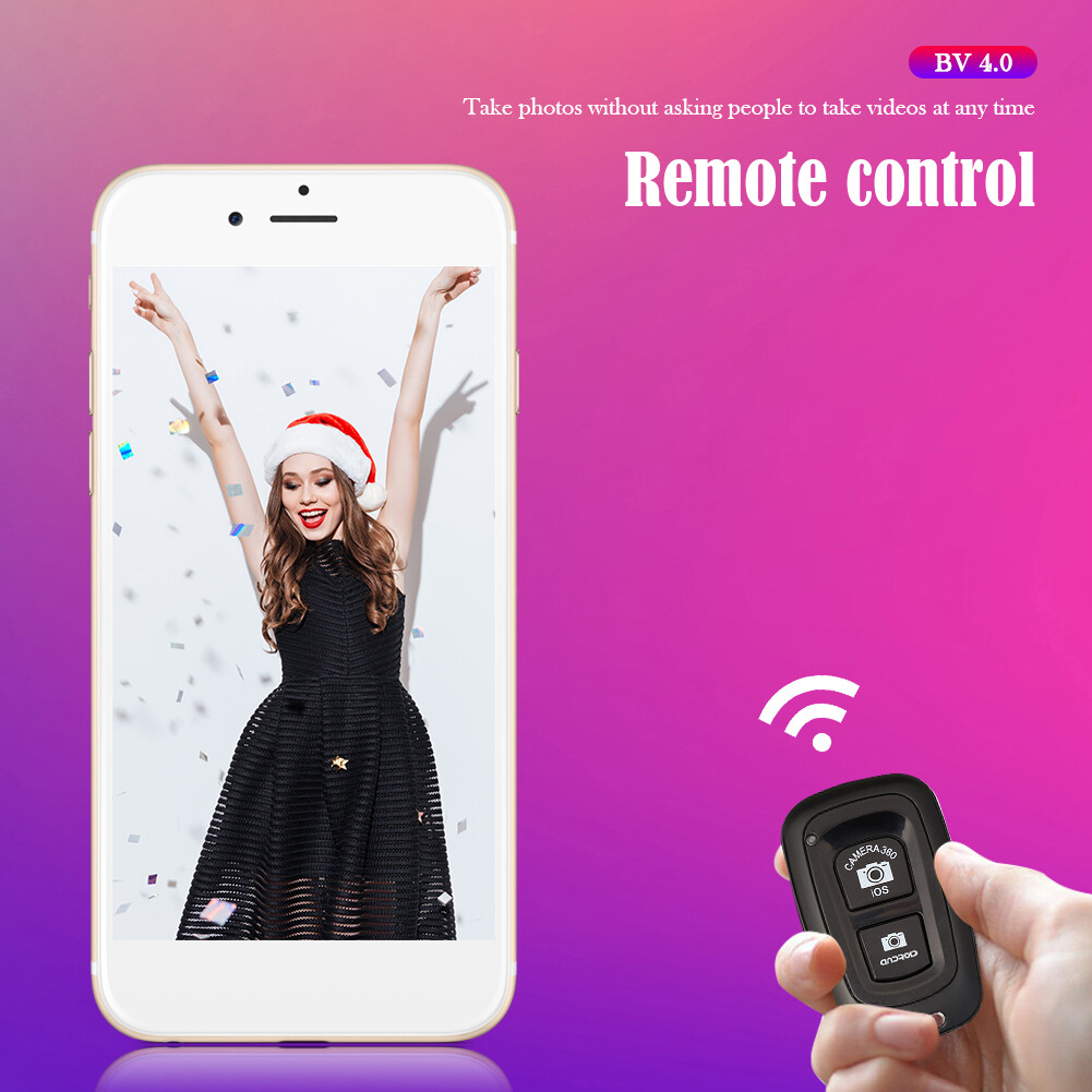 Bộ Điều Khiển Chụp Ảnh Tự Sướng Điện Thoại Tương Thích Bluetooth 2.4GHz, Bộ Chuyển Đổi Nút Nhả Cửa Trập Camera Không Dây